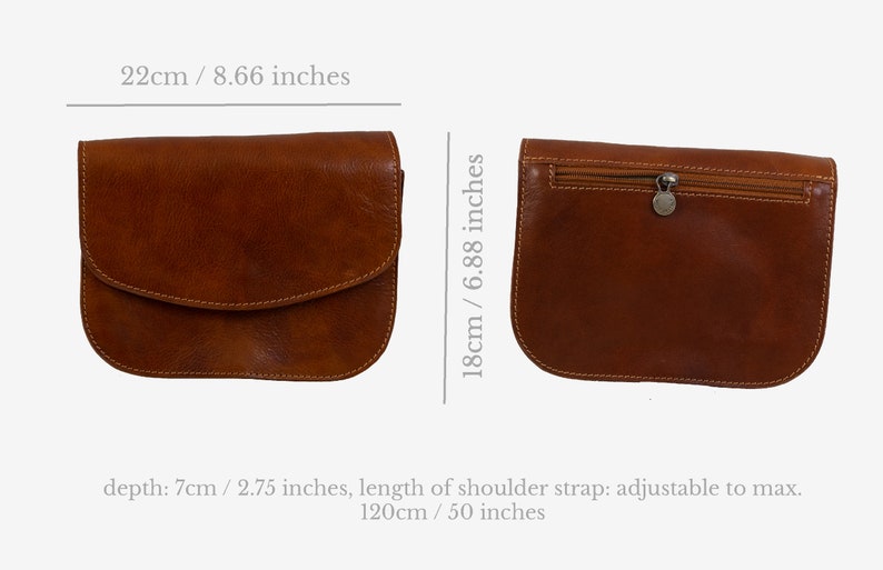 Satchel Bag Cara, Shoulder Bag, Leather Handbag, Leather Handbag, Genuine Leather, Lifetime Leather, Brown, Shoulder Bag, Bag Medium image 6