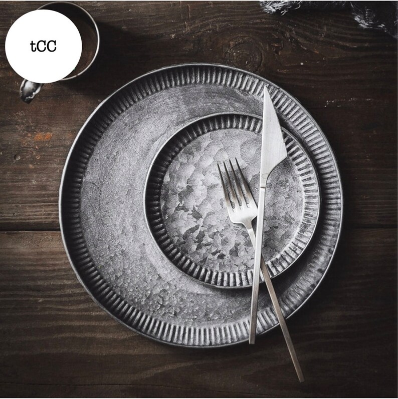 Lace Edge Castiron Serving Plates European Retro Etsy