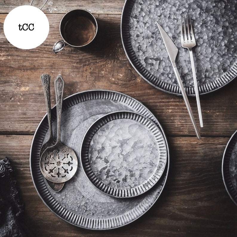 Lace Edge Castiron Serving Plates European Retro Etsy