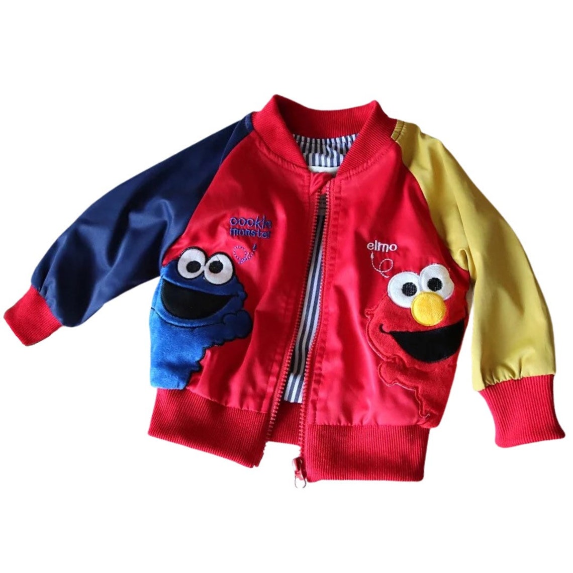 Sesame Street Bomber Jacket Elmo Jacket Cookie Monster Etsy