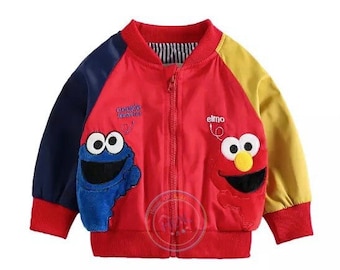 Kids Bomber Jacket| Elmo Jacket| Cookie Monster Jacket| Kids spring jacket