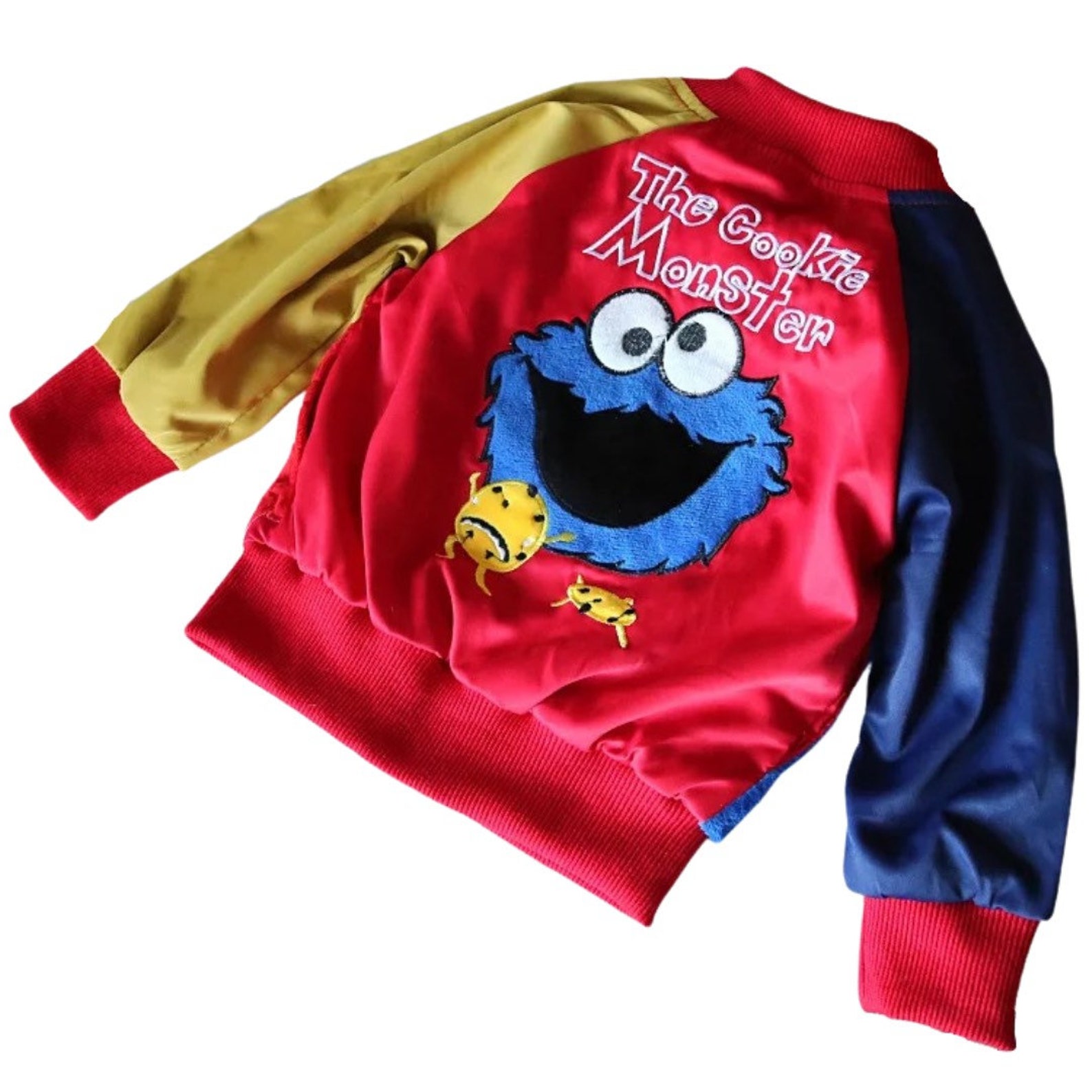 Sesame Street Bomber Jacket Elmo Jacket Cookie Monster Etsy