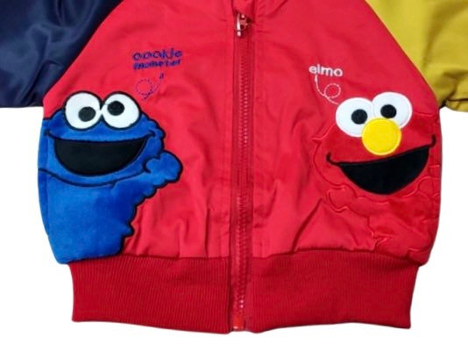 Sesame Street Bomber Jacket Elmo Jacket Cookie Monster Etsy