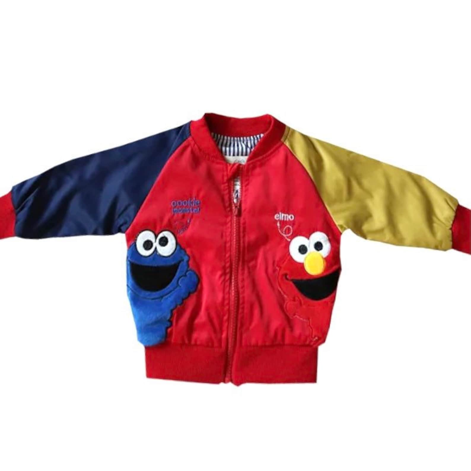 Sesame Street Bomber Jacket Elmo Jacket Cookie Monster Etsy