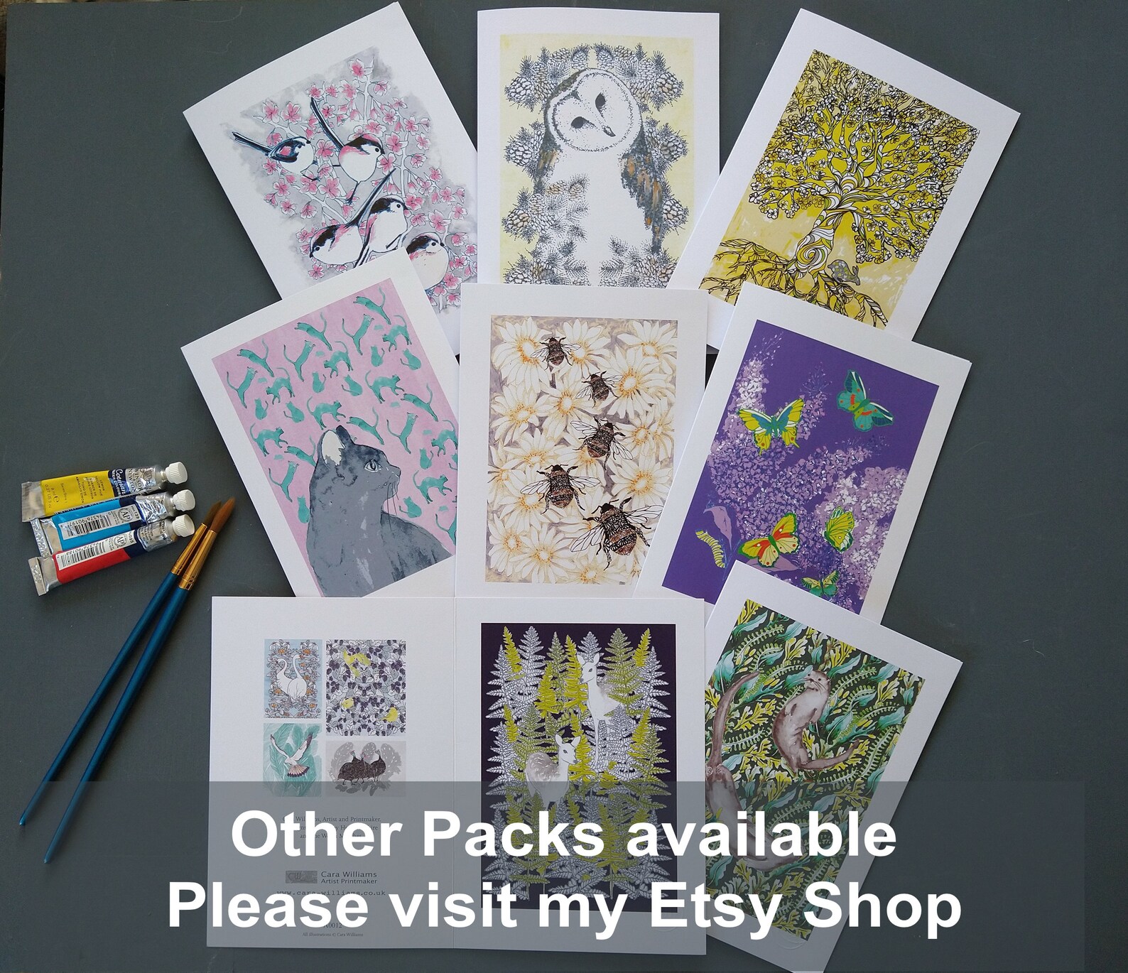 Greetings Cards Pack of 8. Fine Art Cards Hand Embossed. - Etsy UK
