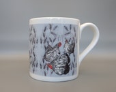 Chicken Design, Fine Bone China Mug. Design from original artwork illustration. Comes as a boxed gift. All Design and printed in the UK