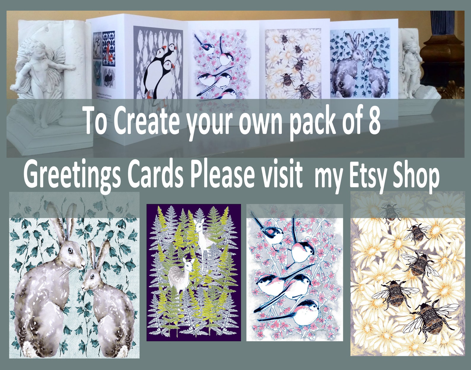 Greetings Cards Pack of 8. Fine Art Cards Hand Embossed. - Etsy UK