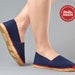 navy blue flat espadrilles
