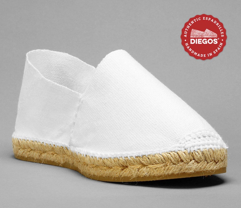 White flat espadrilles ideal for weddings and gifts Espadrille for women. DIEGOS collection®, fresh and light summer footwear image 2