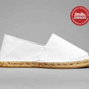 White flat espadrilles ideal for weddings and gifts Espadrille for women. DIEGOS collection®, fresh and light summer footwear image 3