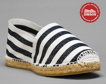 Sailor Striped Espadrilles for Men Hand-stitched in Rioja Spain Authentic Spanish espardenya, summer shoe DIEGOS