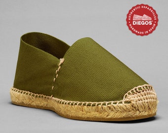 Green espadrilles for men | hand-sewn in La Rioja, Spain | Authentic Spanish Espardenya | Summer shoe | New collection