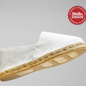 White flat espadrilles ideal for weddings and gifts Espadrille for women. DIEGOS collection®, fresh and light summer footwear image 4