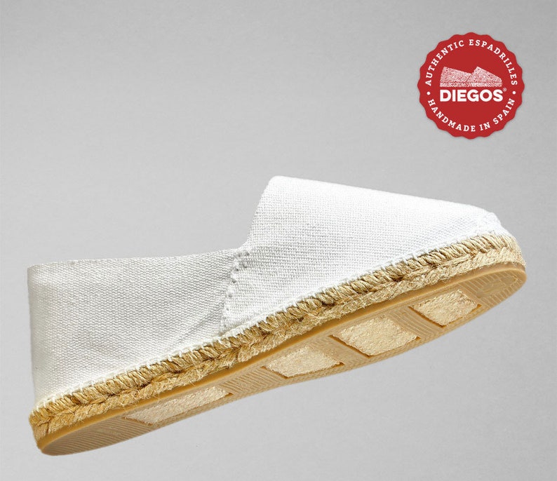 White flat espadrilles ideal for weddings and gifts Espadrille for women. DIEGOS collection®, fresh and light summer footwear image 4