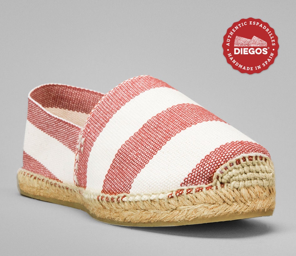 Red and deals white striped espadrilles