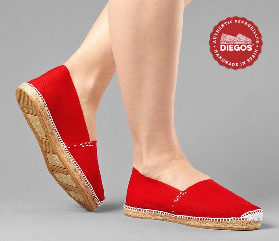 red flat espadrilles