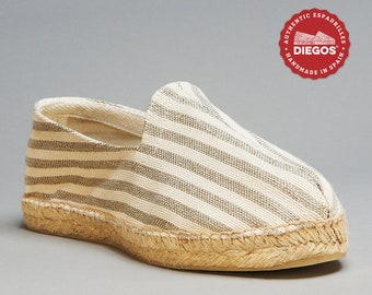 Men's Roasted Herringbone Espadrilles Hand-stitched in Rioja Spain Authentic Spanish espardenya, summer shoe DIEGOS