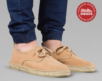Diegos® beige espadrille shoe for men | sewn by hand in La Rioja, Spain | Authentic spanish espardenya | summer shoe