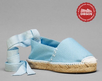 Alpargata for children, light blue color by hand in La Rioja, Spain | Espadrille for baby, boy and girl , DIEGOS® Children's Collection