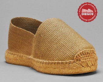 Linen espadrilles for men | hand-sewn in Rioja, Spain | Authentic Spanish espardenya | Summer shoe | Alpargatero