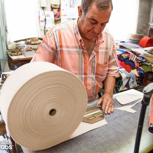 Alpargata Lola blanco marfil con lazos y con tacón bajo para mujer Alpargatas tradicionals y cosidas a mano en la Rioja, España DIEGOS® zdjęcie 5