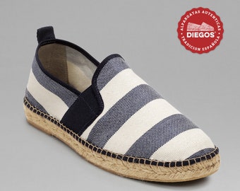 Diegos® nautical striped espadrille shoe for men | hand-sewn in Rioja, Spain | Authentic Spanish espardenya | Summer shoe
