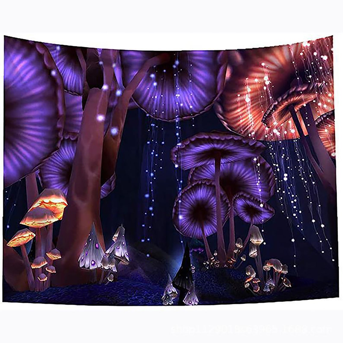 WALL HANGING TAPESTRY Fantasy Mushroom Tapestry Trippy Etsy