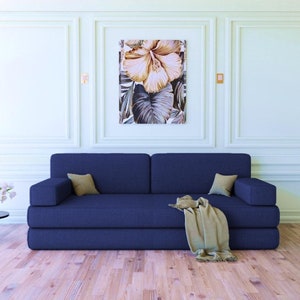 Linen Floor sofa,Moroccan Floor couch,Custom floor cushion,Arabic sofa,Sofa bed,Yoga Meditation pillow,Sectional Reading Sofa,Palett couch