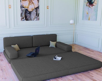 Velvet Floor Sofa: Modular Reading Corner Cushion Set