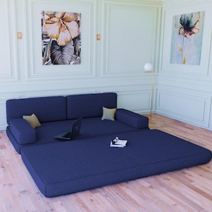 Linen Floor sofa,Moroccan Floor couch,Custom floor cushion,Arabic sofa,Sofa bed,Yoga Meditation pillow,Sectional Reading Sofa,Palett couch