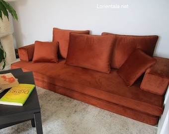 Samt-Bodensofa, marokkanisches Bodensofa, individuelles Bodenkissen, arabisches Sofa, Schlafsofa, Yoga-Meditationskissen, Lesesofa, Palettencouch