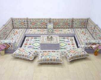U Shaped Arabic Sofa Set, Terrace Pallet Sofa, Gray Sectional Sofas, Floor Cushions, Arabic Majlis, Turkish Floor Seating Set, Floor Couch
