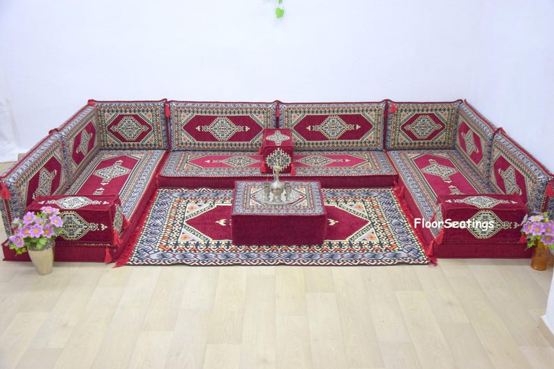 bench cushion, sectional sofa, pallet sofa, floor seating, floor cushion, floor couch, linen cushion, living room sofa, bench cushion, bohemian sectional, Arabic sofa, Arabic seating, Arabic floor cushions, window seat, reading sofa, living room sofa