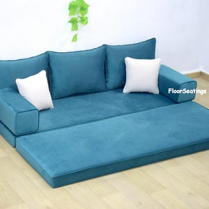Blau Grün Samt Boden Sitzgarnitur: Arabisch Style Sofa