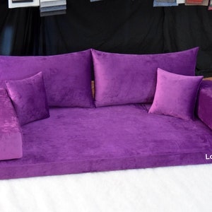 Velvet Floor sofa,Moroccan Floor couch,Custom floor cushion,Arabic sofa,Sofa bed,Yoga Meditation pillow,Sectional Reading Sofa,Palett couch image 1