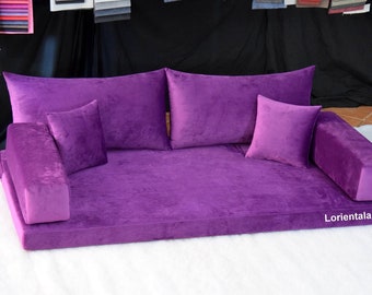 Velvet Floor sofa,Moroccan Floor couch,Custom floor cushion,Arabic sofa,Sofa bed,Yoga Meditation pillow,Sectional Reading Sofa,Palett couch