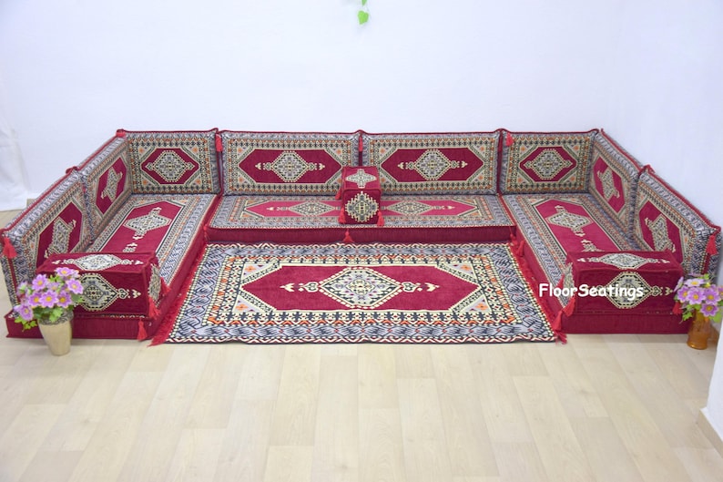 bench cushion, sectional sofa, pallet sofa, floor seating, floor cushion, floor couch, linen cushion, living room sofa, bench cushion, bohemian sectional, Arabic sofa, Arabic seating, Arabic floor cushions, window seat, reading sofa, living room sofa