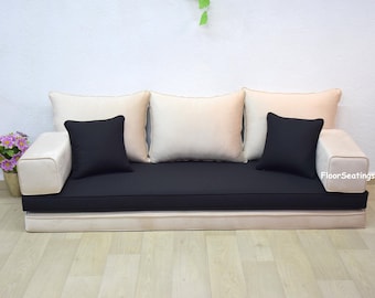 Sofá con asientos de suelo: conjunto de cojines de suelo de estilo árabe