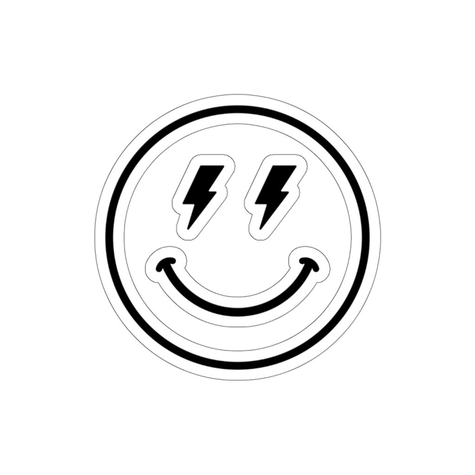 Smiley Face With Lightning Bolt Eyes Svg Smiley Face - vrogue.co