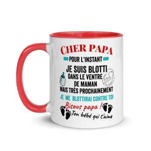 Mug personnalisable  pour annonce grossesse,  un cadeau au futur papa