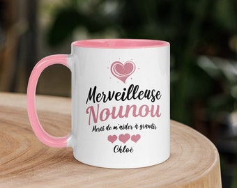 Mug merveilleuse Nounou , mug nounou personnalisé nounou, tasse personnalisé nounou, cadeau noël nounou