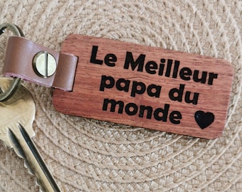 Personalized Wooden Father's Day Key Ring, Wooden first name key ring, birthday gift, wedding, Communion and baptism, Mother's Day