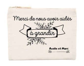 Gift idea for nanny, Kit"Thank you for helping me grow" customizable - Master gift idea - Nanny - Childminder