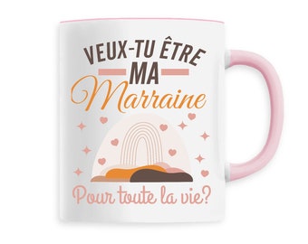 Mug Do you want to be my beloved godmother? / Godmother gift, Original godmother ad, Godmother request, Pregnancy ad, Godmother cup