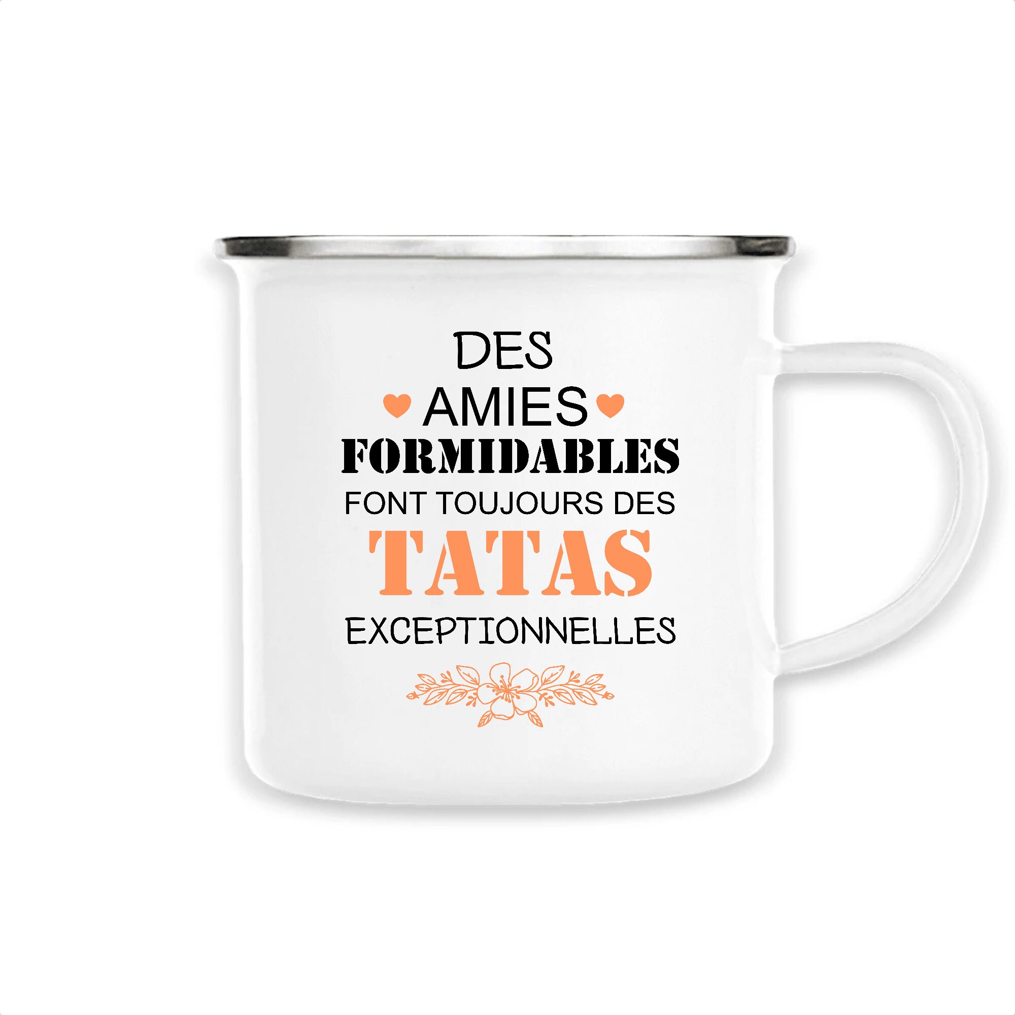 Mug Émaillé Tata , Annonce Grossesse, Mug Annonce Super Tatie, Tasse Personnalisée, Cadeau Amie