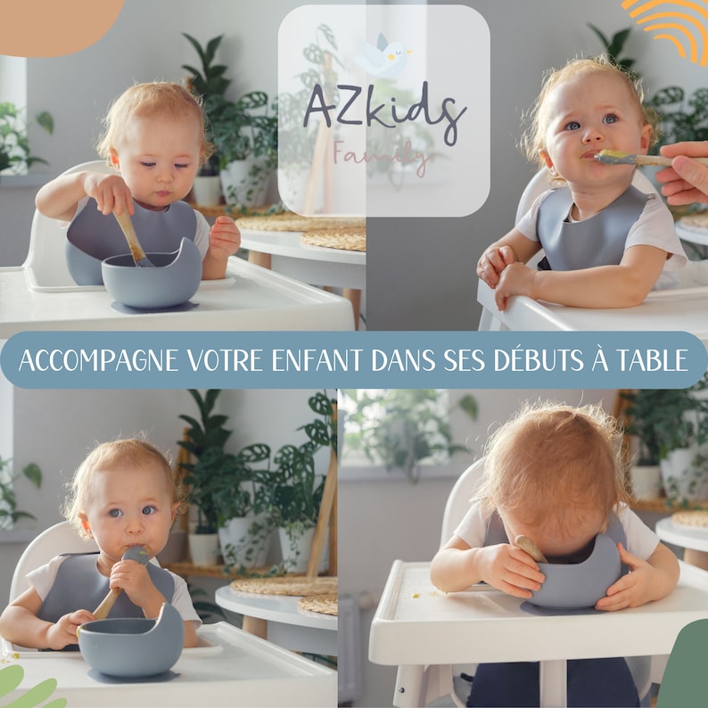 Cadeau anniversaire Bapteme Coffret naissance Set Repas Bébé Vaisselle Enfant cuillère et fourchette personnalisable image 2