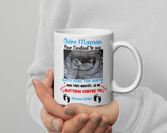 Cadeau future maman,  cadeau fête des mères, anniversaire personnalisé, Mug personnalisé,annonce grossesse, cadeau de noël pour future maman