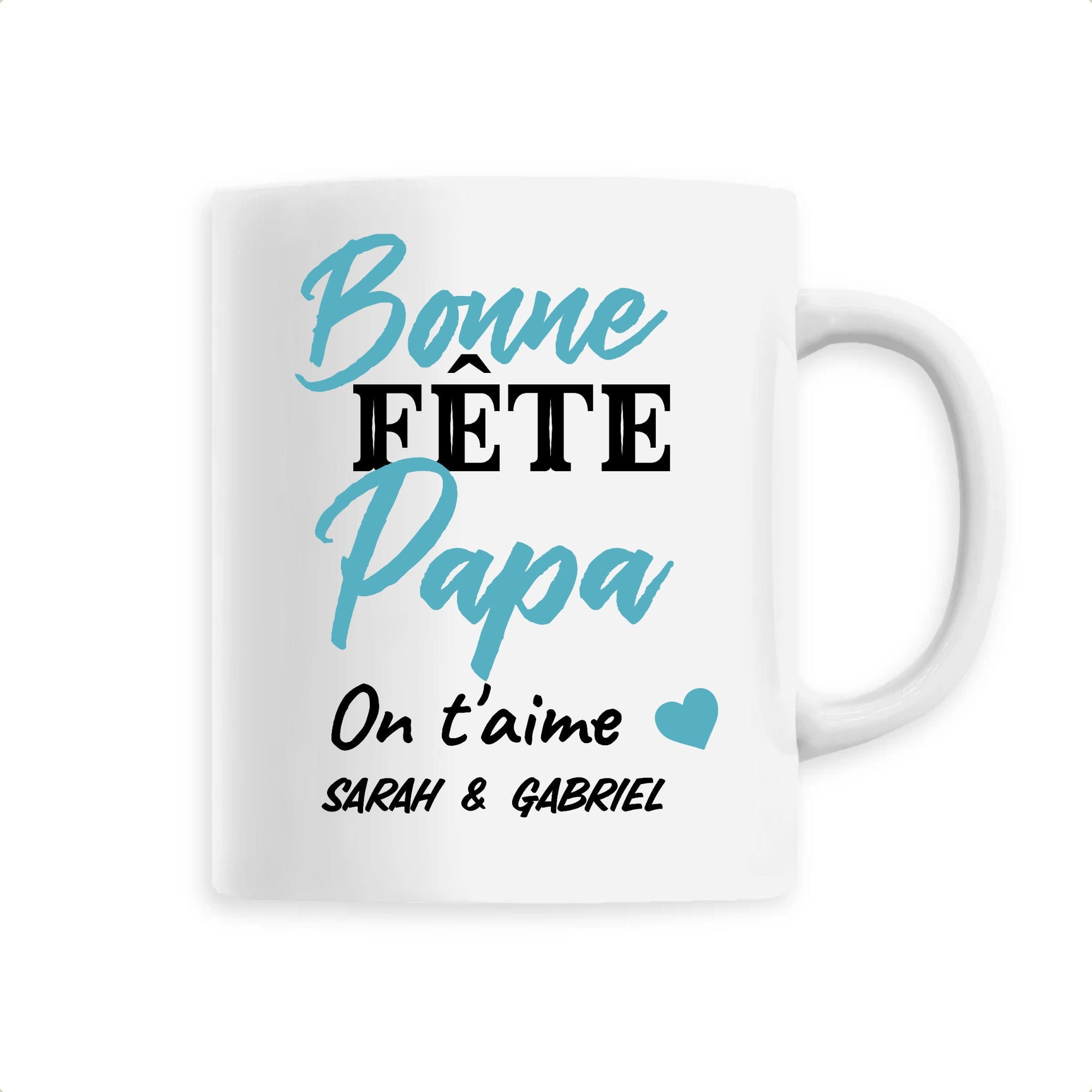 Bonne Fête Papa On T'aime, Mug Céramique Cadeau Des Pères Personnalisé