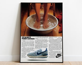 Enredo Marcha mala Aguanieve Nike Running Anuncio vintage nike retro zapatillas de cartel - Etsy España