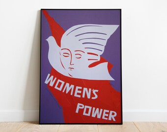 Feminist vintage poster, Feminist print, Women's day poster. Feminism poster Print Wall Art 1970's. Women's art. Women's power